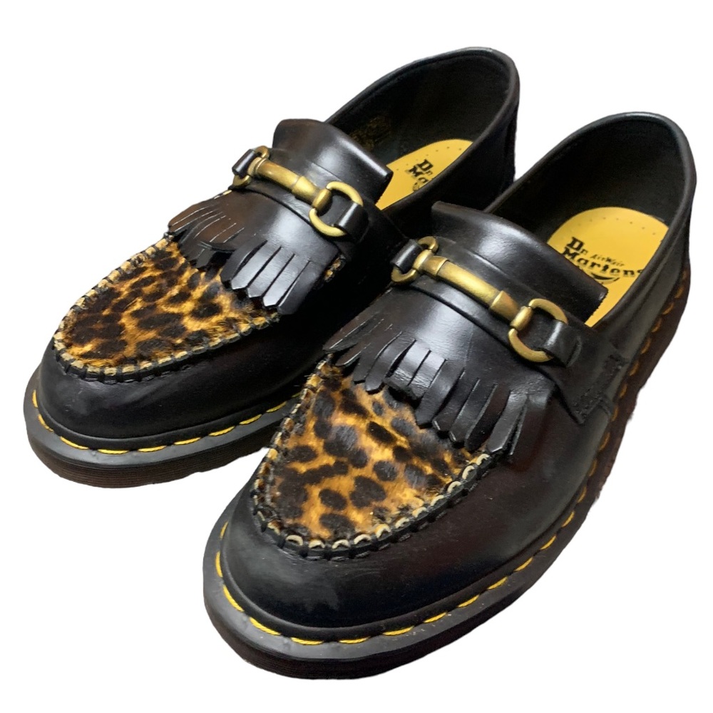 Dr. Martens Black and Leopard Loafers - Picture 4 of 14